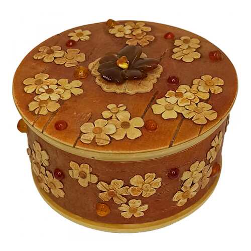 Шкатулка Туесок Каменная роза из сердолика