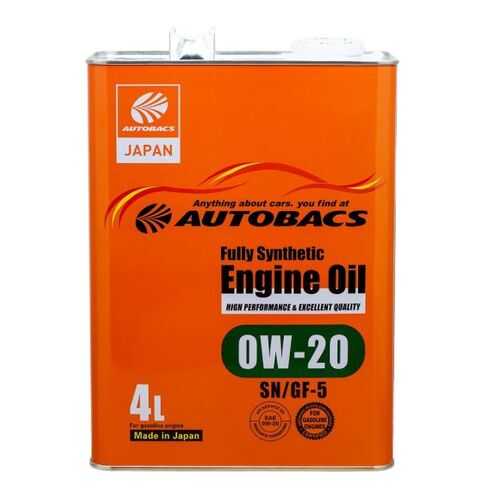 Моторное масло AUTOBACS FS 0W20 SN/GF-5 (комплект)