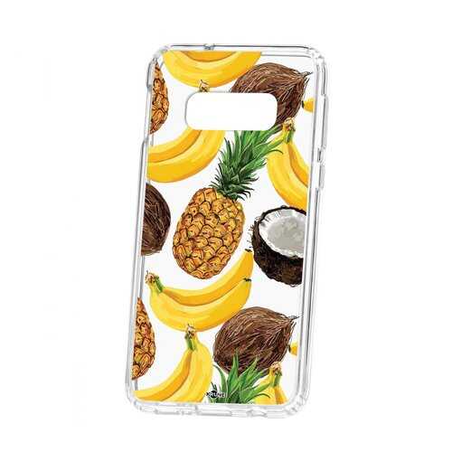 Чехол Kruche Samsung Galaxy S10e Print Тропический микс
