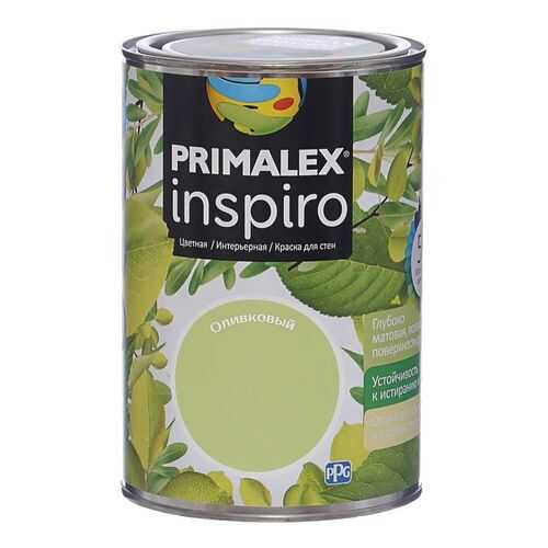 Краска для внутренних работ Primalex Inspiro 1л Оливковый, 420118