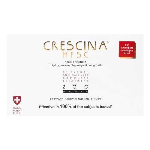 Ампулы для волос Crescina 200 для стимулирования роста волос для женщин №20+лосьон