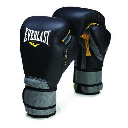 Боксерские перчатки тренировочные Everlast Ergo Foam черные 12 унций
