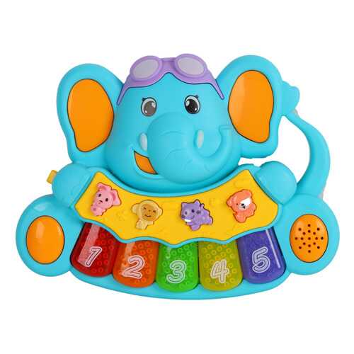 Пианино обучающее ТМ Smart Baby Слоненок цвет синий, 36 звуков, мелодий, стихов JB0206531