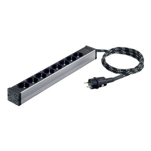 Сетевой фильтр In-Akustik AC-2502-P8, 8 розеток, 1,5 м, Silver/Black
