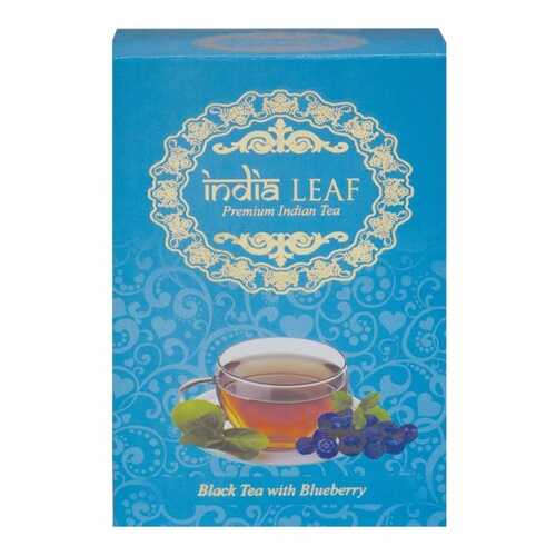 Чай India leaf С черникой, черный среднелистовой с добавками, 100 гр