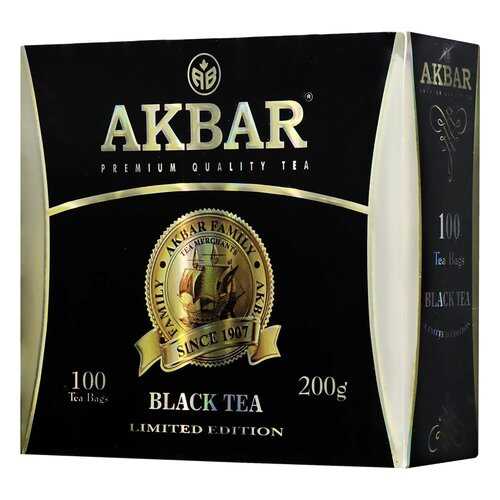 Чай черный Akbar байховый цейлонский мелкий 100 пакетиков