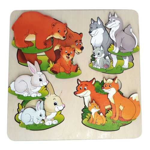 Деревянная игрушка Нескучные игры Дикие животные 7913