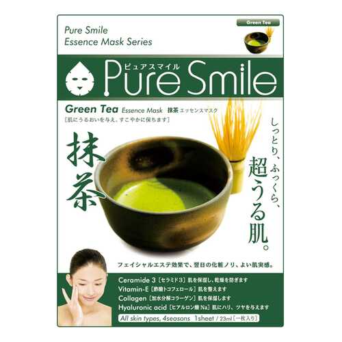 Маска для лица SUNSMILE Pure Smile Essence Mask Green Tea 23 мл