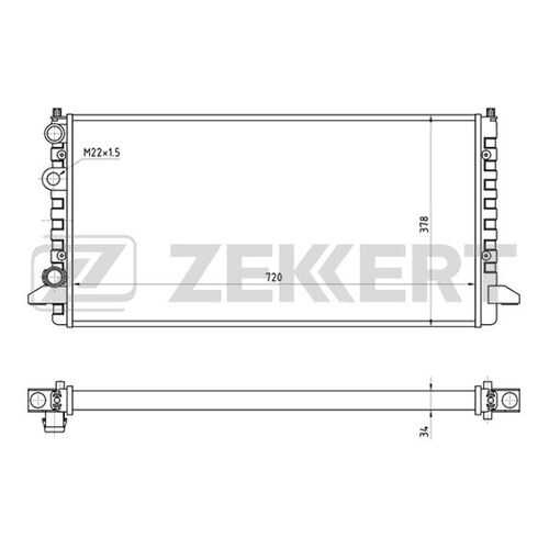 Радиатор охлаждения двигателя ZEKKERT MK-1273