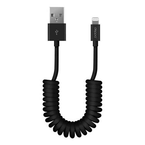 Кабель Deppa USB - 8-pin Lightning для Apple, витой, MFI, 1,5 м., черный