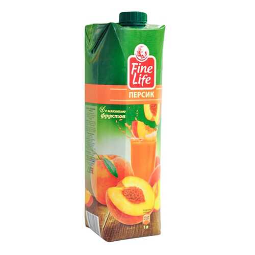 Нектар Fine Life персик с мякотью 1 л