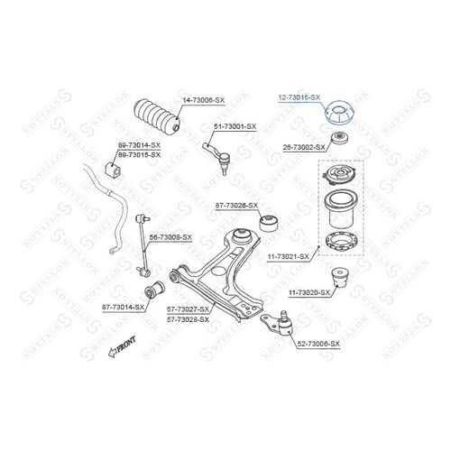 Опора стойки амортизатора STELLOX 12-73015-SX