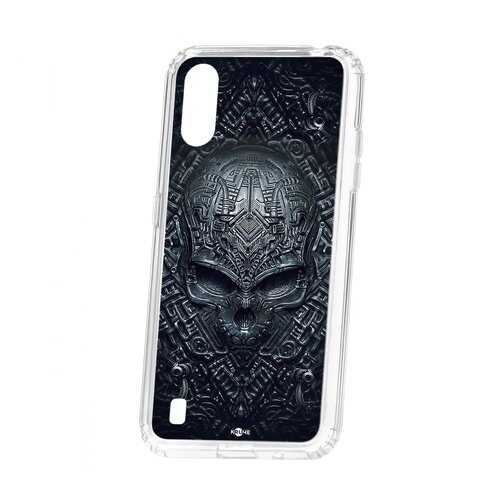 Чехол Kruche Samsung Galaxy A01/A015 Print Череп техно