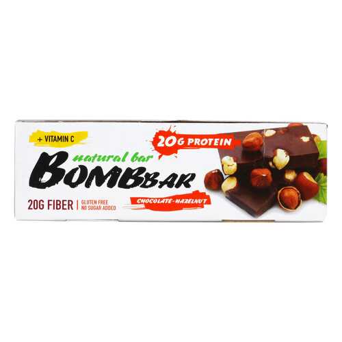 BOMBBAR Bombbar Протеиновые батончики Bombbar, 20 шт, вкус: шоколад-фундук