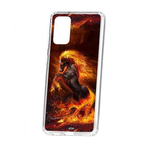 Чехол Kruche Samsung Galaxy S20 Plus Print Конь огонь
