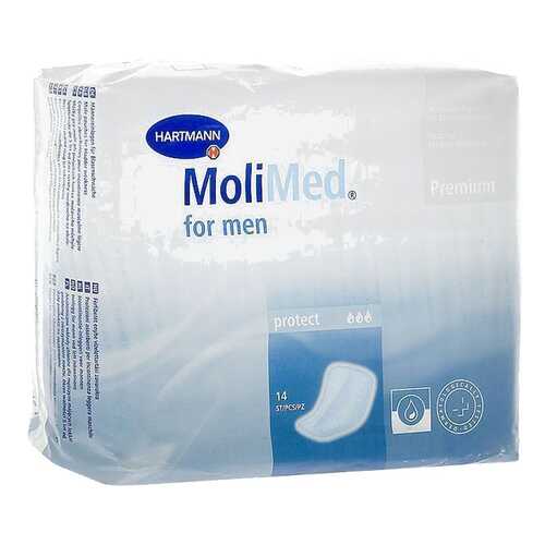 hartmann molimed premium for men active урологические прокладки 14 шт /12