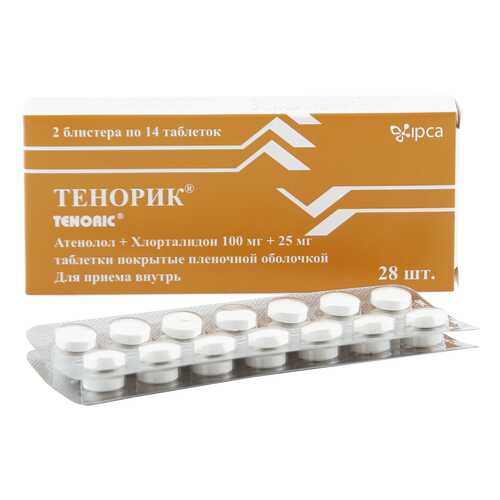 Тенорик таблетки 100 мг+25 мг 28 шт.