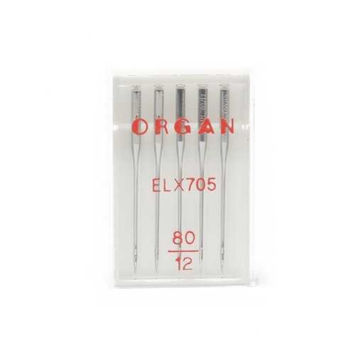 Иглы Organ для распошивальных машин EL x 705 №80 для БШМ упак,5 игл
