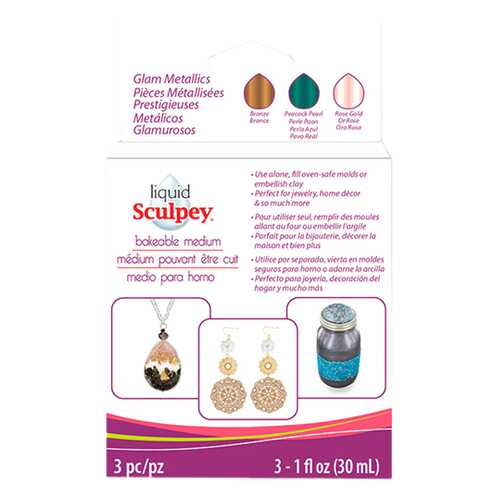 Декоративный гель Sculpey Liquid Sculpey Multipack ALS 90 мл Glam Metallics ALS-GLM1