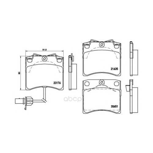 Тормозные колодки дисковые brembo P85048