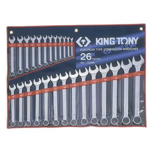 Набор комбинированных ключей KING TONY 6-32 мм 26 предметов 1226MR