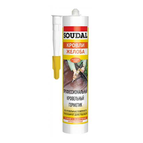 Профессиональный кровельный герметик SOUDAL бесцветный 280 мл