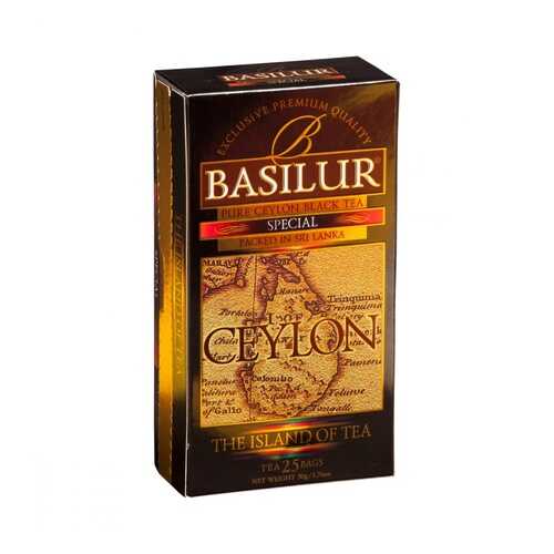 Чай Basilur Остров - Спешиал черный 25 пакетиков