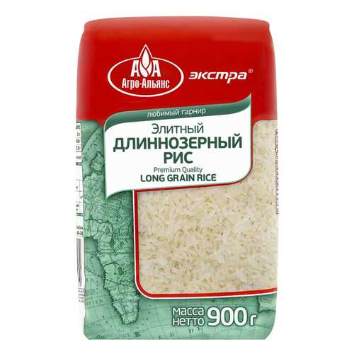 Рис Агро-Альянс экстра элитный длиннозерный 900 г