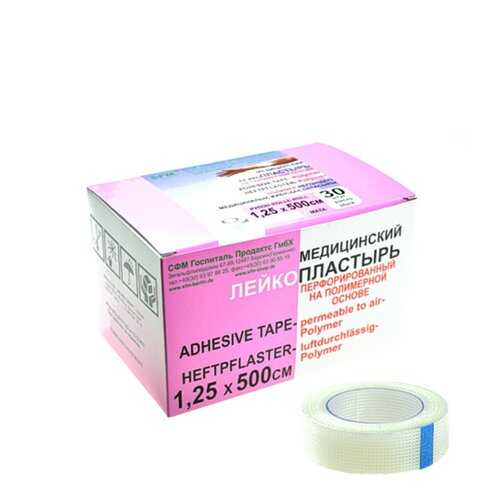 Лейкопластырь Полимерная основа SFM Plaster 534 553 1,25х500см белый