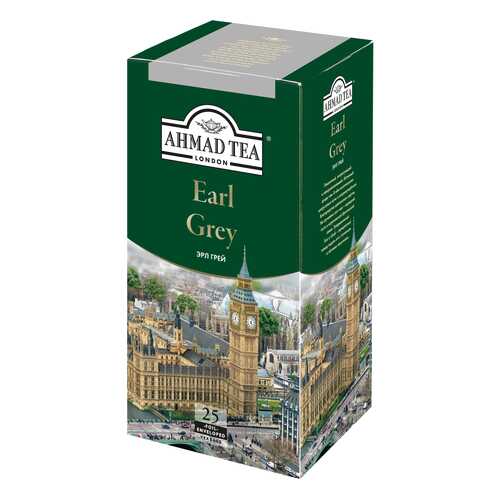 Чай черный Ahmad Tea earl grey со вкусом и ароматом бергамота 25 пакетиков