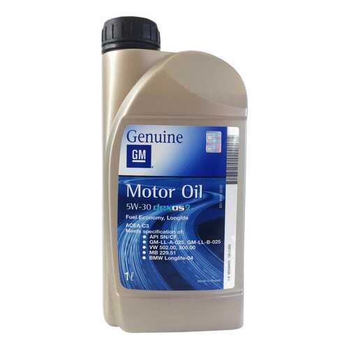 Моторное масло General Motors Dexos2 5W-30 1л