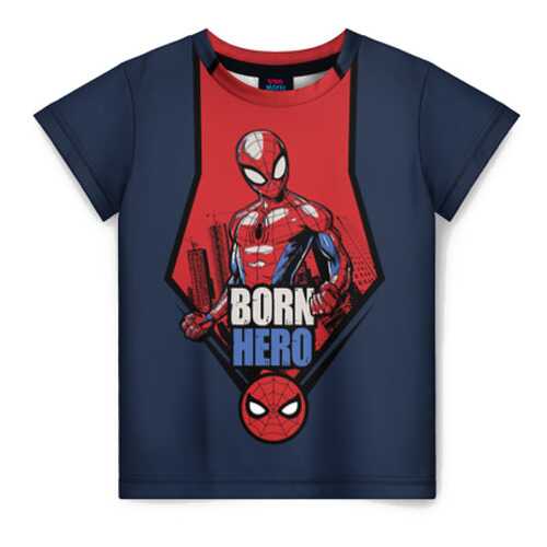 Детская футболка ВсеМайки 3D Spider-man born hero, размер 116