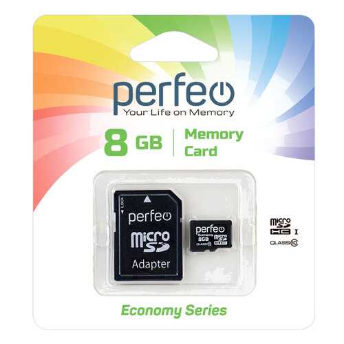 Карта памяти Perfeo microSD 8GB High-Capacity (Class 10) economy series