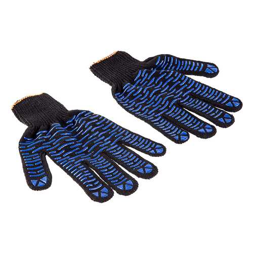 Перчатки Hammer Flex 230-019 ХБ с ПВХ покрытием, 5 нитей, черные, 5 пар 406413