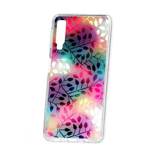 Чехол Kruche Samsung Galaxy A7 (2018) A750 Print Цветные листья