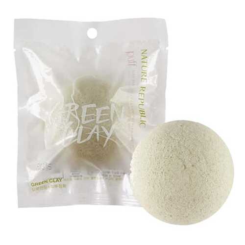 Спонж очищающий NATURE REPUBLIC beauty tool natural jelly cleansing puff-green clay