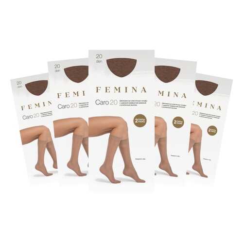 Набор гольфов женских FEMINA Caro 20 бежевых one size