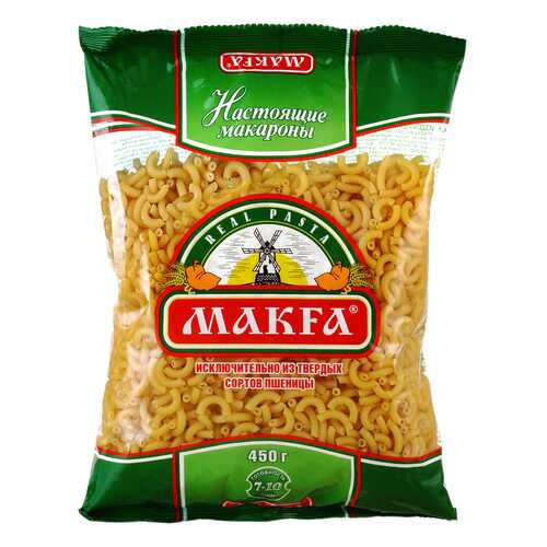 Макароны Makfa рожки гладкие высший сорт 450 г