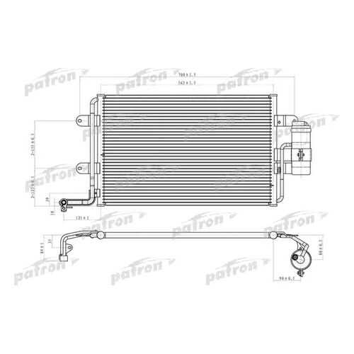 Радиатор кондиционера автомобильный PATRON PRS1069