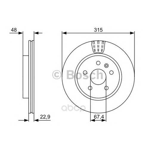 Тормозной диск Bosch 0986479514 задний