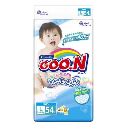 Подгузники Goon L (9-14 кг), 54 шт.