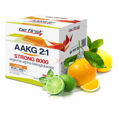 Be First AAKG 8000 Strong 20 ампул по 25 мл цитрусовый микс