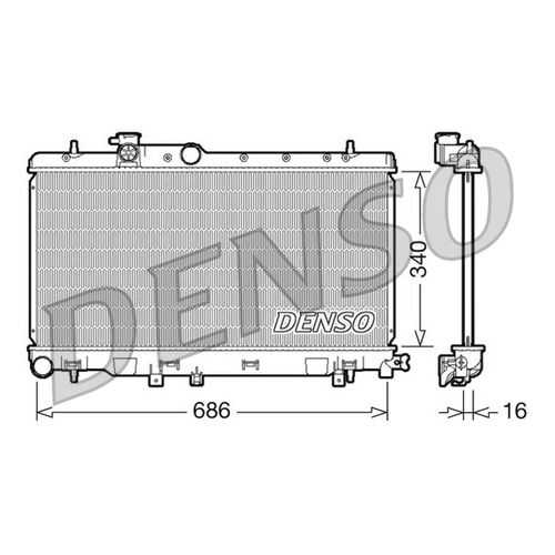Радиатор охлаждения двигателя DENSO DRM36006