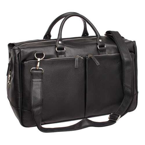 Дорожная сумка кожаная Lakestone 975218 черная 46 x 22 x 27