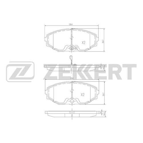 Комплект тормозных колодок, дисковый тормоз ZEKKERT BS-1220
