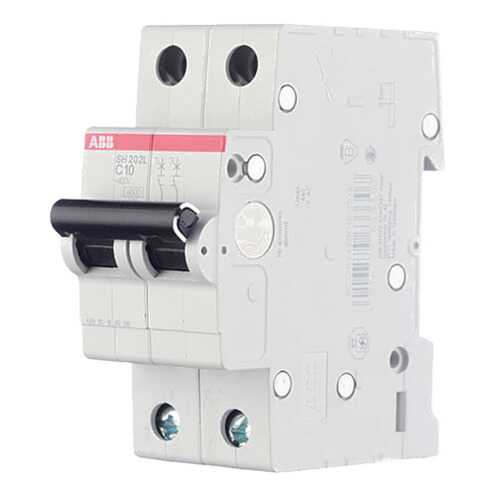 Выключатель автоматический модульный ABB SH202L, 2п, C, 10 А, 4,5 кА