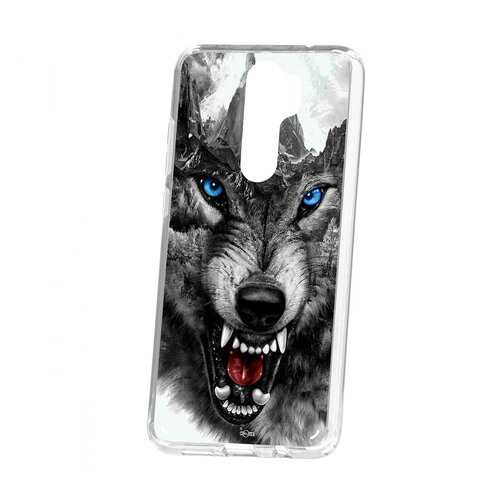 Чехол Xiaomi Redmi Note 8 Pro Kruche Print Волк