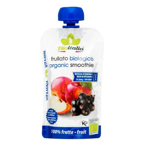 Пюре Bioitalia из яблока и черной смородины 120 г