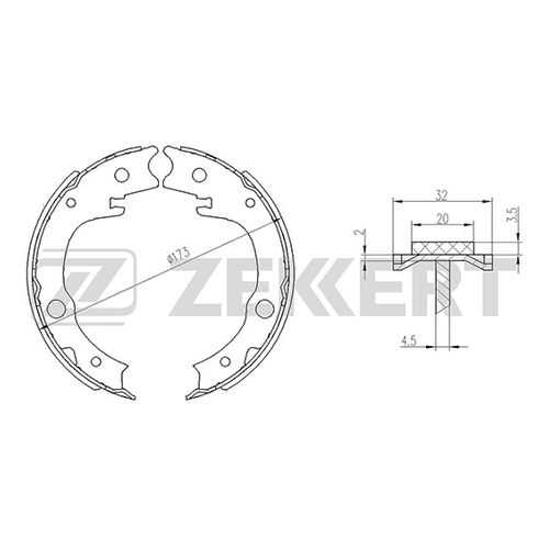 Комплект тормозных колодок ZEKKERT BK-4097