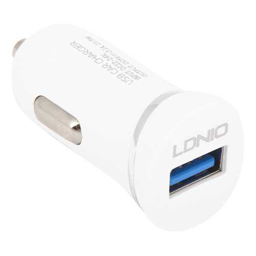 Автомобильное зарядное устройство LDNIO 1 USB выхода 2,1А + кабель Micro USB DL-C12 белое